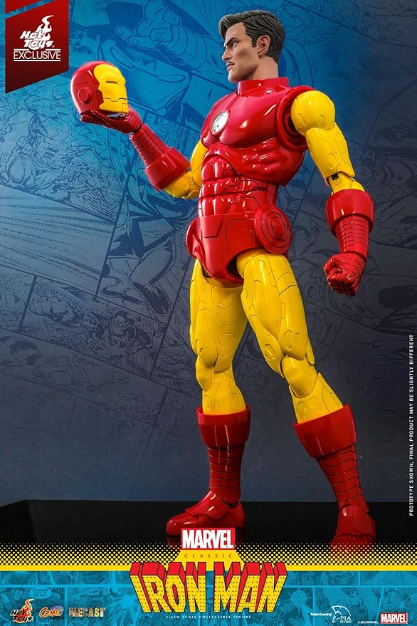 Hot Toys Iron Man Classic Comic Masterpiece CMS014D57 Diecast 1/6 Scale Exclusive, Red