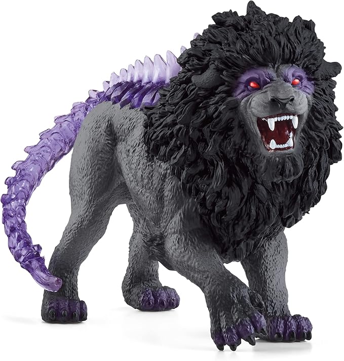 Schleich Eldrador Creatures - Mythical Shadow Lion Action Figure - Highly Detailed and Realistic Figurine Toy with Transparent Tail for Boys and Girls - Kids Ages 7+