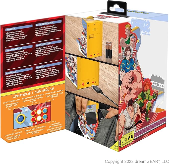 My Arcade Super Street Fighter II Nano Player Pro: 2 Games in 1, 4.8" Video Game Collectible