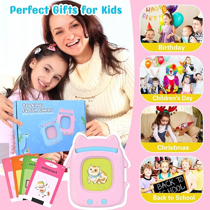 Talking Flash Cards for Toddlers, Kids Toys for 3 4 5 6 Year Old Boys and Girls, Learning Educational Toys with 224 Sight Words, Toddler Learning Activities Cards,Toddler Toy for Christmas Birthday