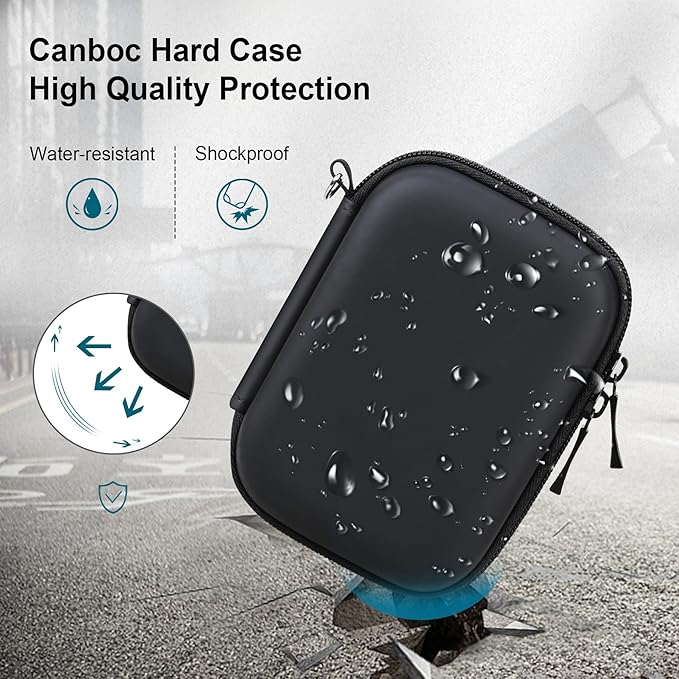 Canboc Hard Carrying Case for Bitzee/Bitzee Disney/Bitzee Magicals Interactive Toy Digital Pet, Virtual Electronic Pets Kids Toys Storage Bag, Black+Purple (Case Only)