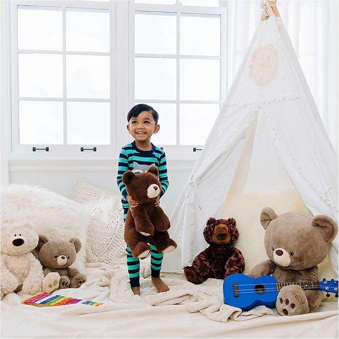 GUND Philbin Classic Teddy Bear, Premium Stuffed Animal for Ages 1 and Up, Chocolate Brown, 12”