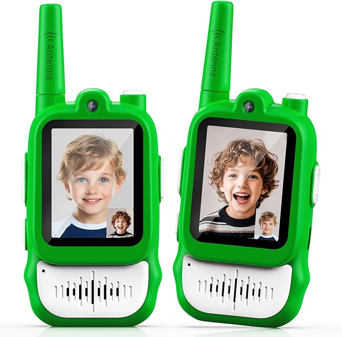 Lapare Video Walkie Talkies for Kids, 2 Pack Rechargeable Walkie Talkies with HD Color Screen, Real-time Video, Outdoor Camping Toys & Birthday Gifts for Boys
