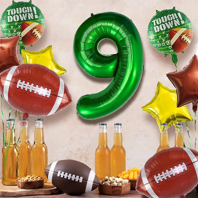 Football Balloons Set Football Birthday Party Decorations Football Touchdown Sports Theme Birthday Party Decoration, Tailgate Game Day Football Theme Supplies Birthday Party Decorations