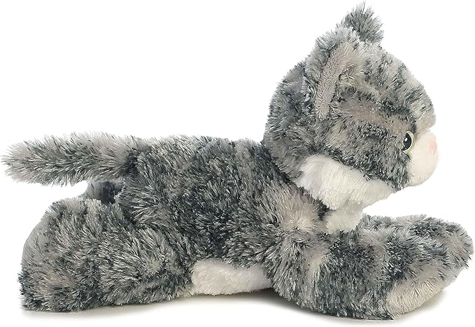 Aurora® Adorable Mini Flopsie™ Lily™ Stuffed Animal - Playful Ease - Timeless Companions - Gray 8 Inches