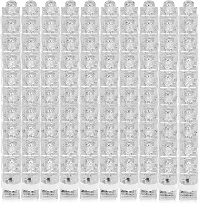 CALIFORNIA CADE ELECTRONIC Finger Lights-50Pcs White Finger Flashlight for Kids Bulk Party Favors Supplies Light Up LED Finger Ring Light for Valentine's Day Easter Egg Hunt Parties Halloween