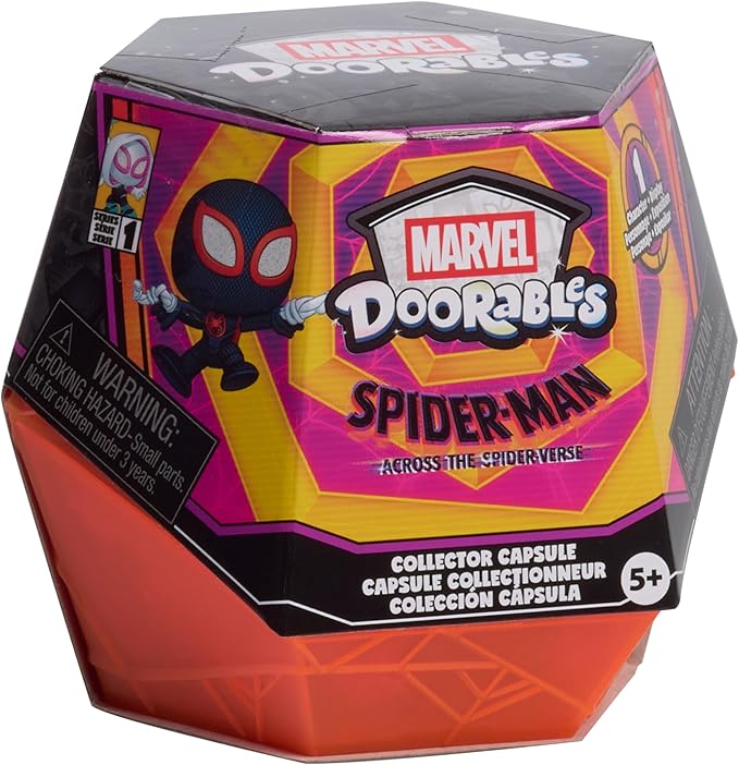 Marvel Doorables Spider-Verse Collector Capsule, Collectible Toy Figures, Easter Basket Fillers, Gifts, Presents, Boys and Girls Ages 5 Up