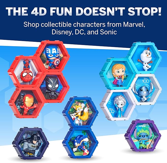 Wow! PODS 4D Marvel Captain America Toy, Unique Connectable & Collectable Bobblehead Figure, Wall/Shelf Display, Toy Action Figure, Toy Figures, Captain America Action Figure, Gifts for Kids & Adults