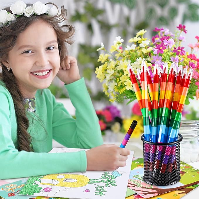 BenLouis 24 Pcs Spring Mini Coloring Books Kids Easter Party Favors Small Activity Books Bulk for Kids Spring Butterfly Flower Bee Birthday Goodie Bags Stuffers Return Gifts Classroom Travel