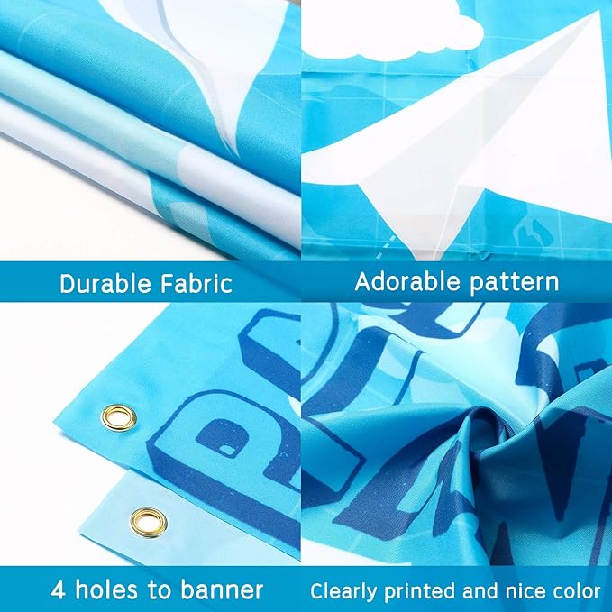 TICIAGA Paper Plane Toss Game Banner, Throwing Target Banner for Glider Airplane, Fun Add-on Toys for Flying Paper Plane, Outdoor Sport Activity for Kid Airplane Theme Summer Birthday Party Decoration