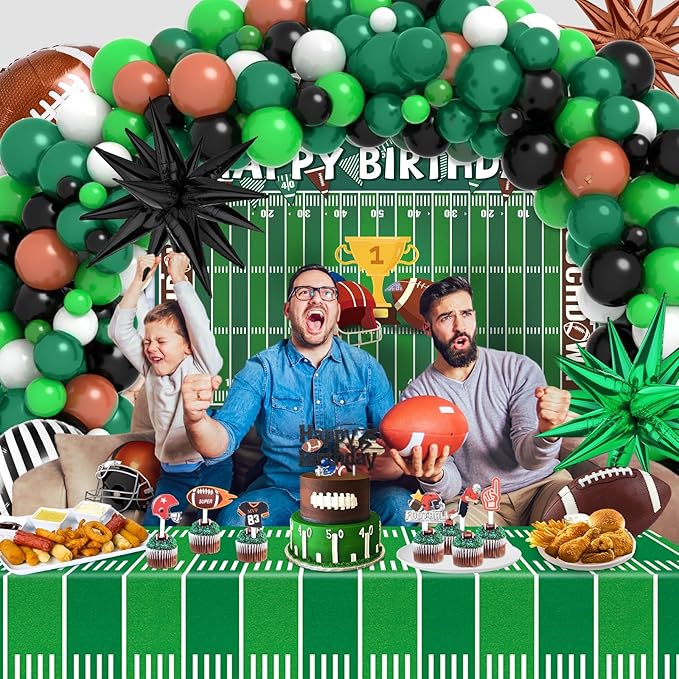 151pcs Football Birthday Party Decorations, Football Party Decorations, Football Themed Party Supplies for Sport Theme Super Bowl Touch Down Birthday Decorations