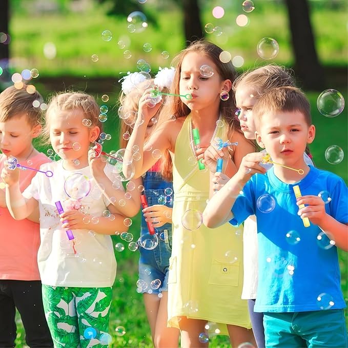 AFZMON 24Pcs Glitter Princess Bubble Wands for Kids, Crown Party Favors Mini Bubbles Birthday Gift Toy Goodie Bag Stuffers Classroom Prizes Wedding Party Supplies