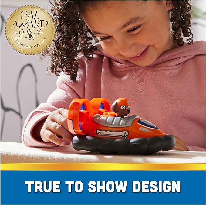 Paw Patrol, Zuma’s Hovercraft, Toy Vehicle with Collectible Action Figure, Sustainably Minded Kids Toys for Boys & Girls Ages 3 and Up
