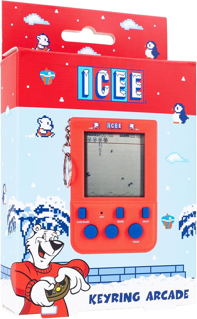 ICEE Keyring Arcade Game. Retro Handheld ICEE Game. LCD Screen.