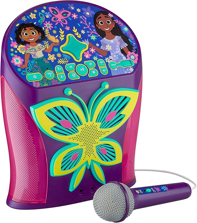 eKids Disney Encanto Karaoke Machine, Easily Access Disney Playlists with New EZ Link Feature