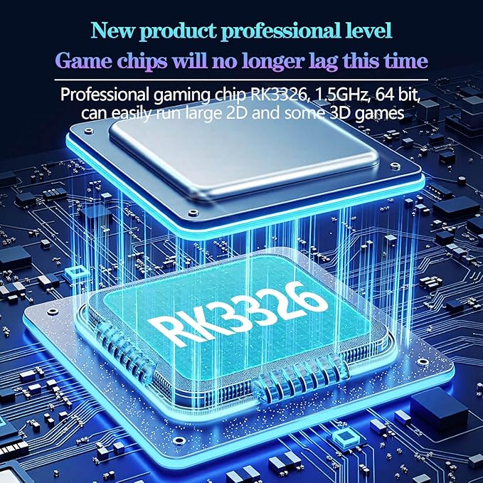 Retro Game Console R36MAX Handheld Game Console with 64GB Preloaded Games, Save/Load Function, 4.0" HD IPS Screen, Portable Emulator Console for Family, Adults & Nostalgic Players (Blue R36MAX 4.0")