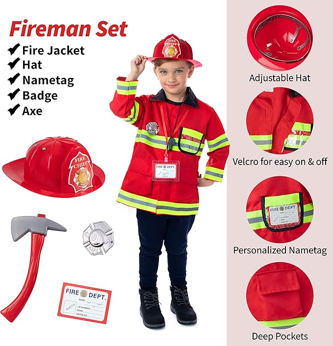 Born Toys Toddler Dress Up Clothes for Little Girls & Boys Ages 3-7, Pretend Play Toys