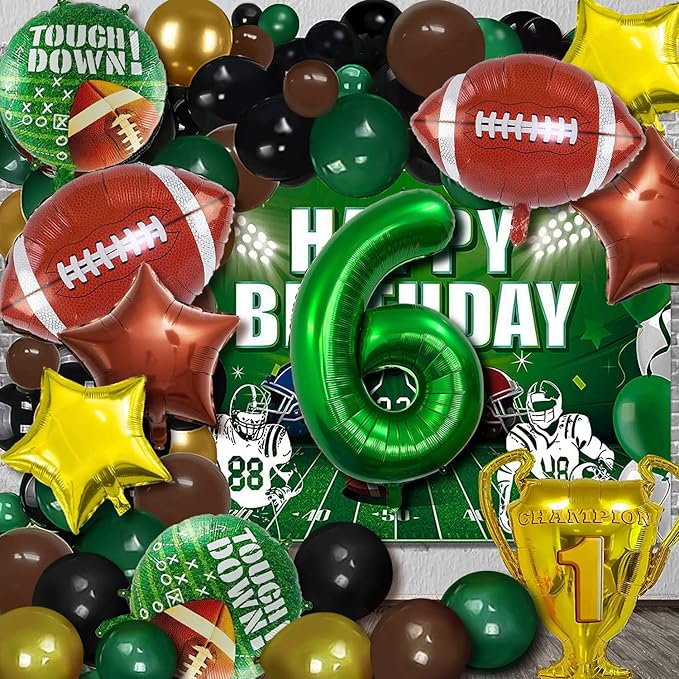 Football Balloons Set Football Birthday Party Decorations Football Touchdown Sports Theme Birthday Party Decoration, Tailgate Game Day Football Theme Supplies Birthday Party Decorations