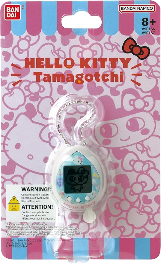 TAMAGOTCHI Bandai Hello Kitty (Blue) 50th Anniversary Special Edition (90166) | Collectible Virtual Pet | Theme Games, Exclusive Accessories and Memorial Design, 90167