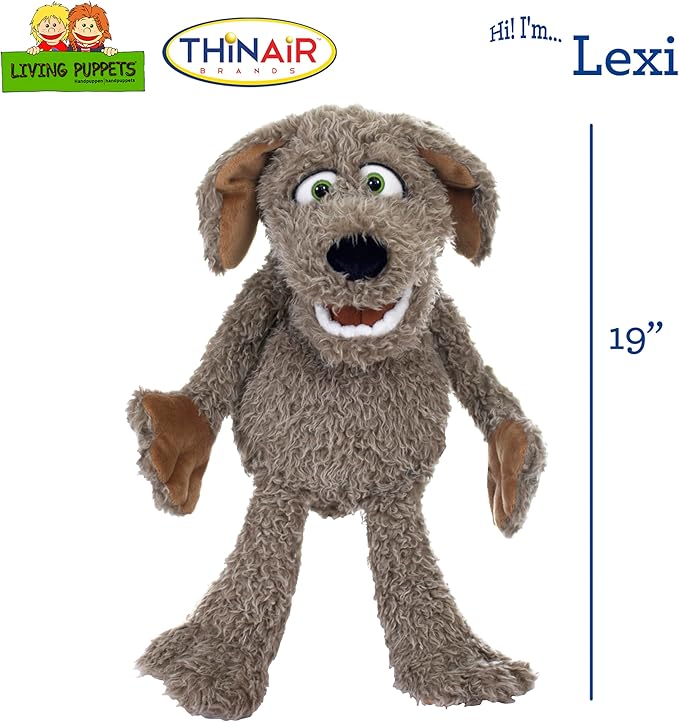 Living Puppets - Lexi The 19-Inch Dog, Plush Hand Puppet for Boys and Girls, Puppy