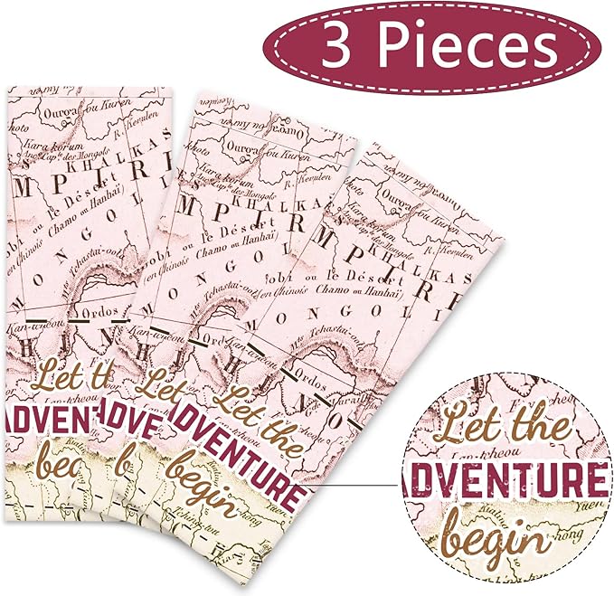 3 PCS Adventure World Awaits Party Decorations for Graduation Exploring Travel Tablecloths Plastic Disposable Bon Voyage Party Table Covers for Retirement Birthday Adventure Party Supplies Favors