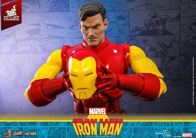 Hot Toys Iron Man Classic Comic Masterpiece CMS014D57 Diecast 1/6 Scale Exclusive, Red