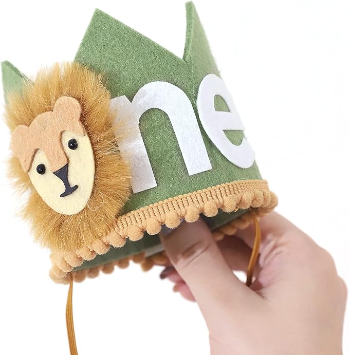 WAOUH Wild One Hat for Party Supplies - Green (Birthday Crown, Where The Wild Things Are Birthday, Children, Small, Hand Wash Only, Green)
