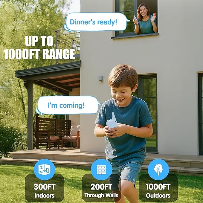 Video Walkie Talkies for Kids 2 Pack, Rechargeable Handheld Kids Walkie Talkies Fun Toys with Camera and Video Screen Display for Child Age 3-12 Family Games, Indoor, Outside, Camping, Hiking