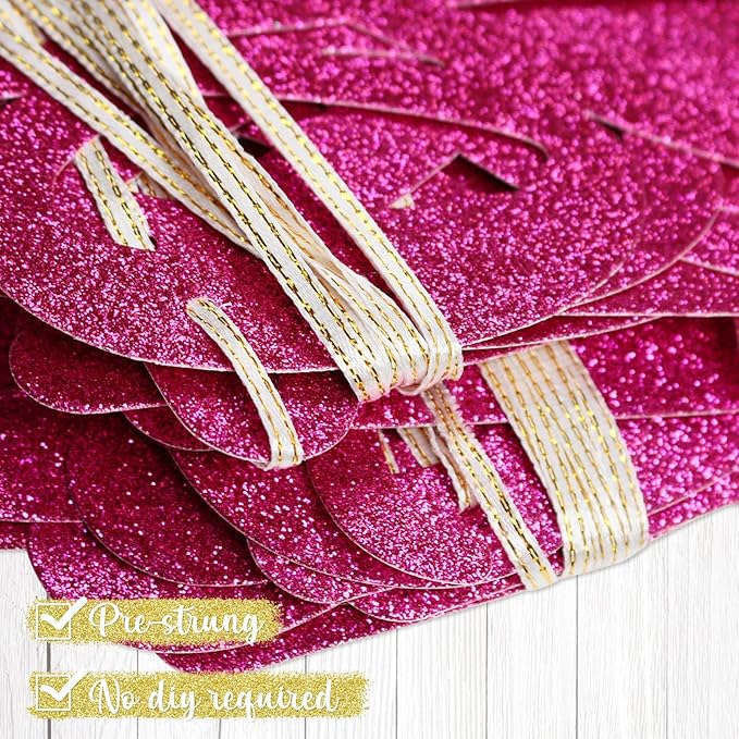 Go Shawty It's Your Birthday Banner, Hip Hop Birthday Party Decorations Supplies, Rap Theme Bday Bunting Sign, Pre-strung, Photo Props (Pink)