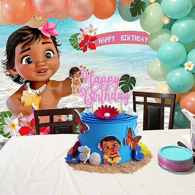 Bby Mna Happy Birthday Cake Topper – Adorable Cartoon Character Birthday Cake Decoration – Durable, Reusable, and Easy to Use Cake Topper – Perfect Party Supplies for Boys and Girls