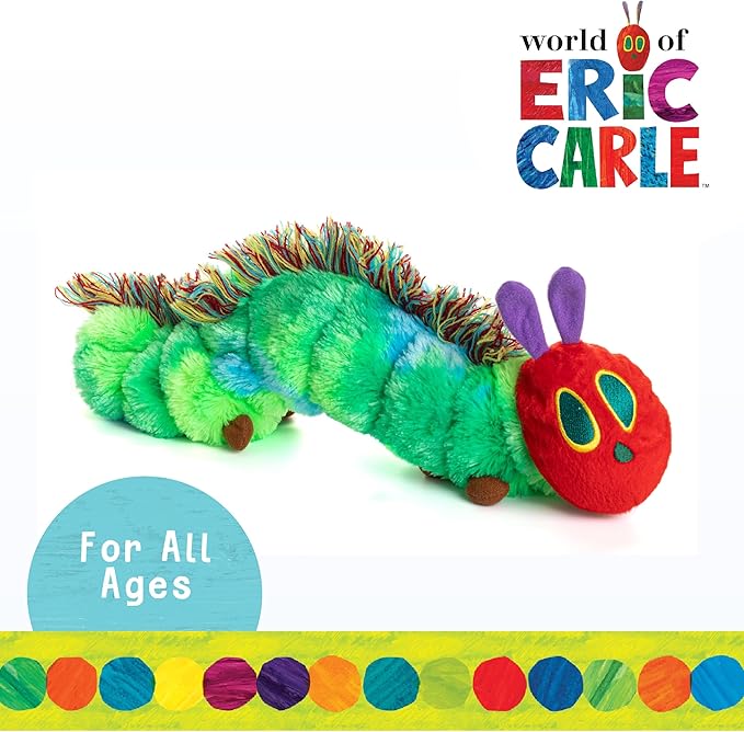 KIDS PREFERRED World of Eric Carle, The Very Hungry Caterpillar Butterfly Reversible Stuffed Animal Plush Toy, 16",Green