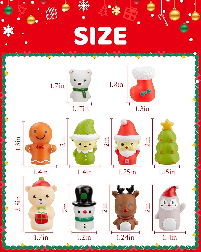 AQKILO Christmas Finger Puppet Set, Christmas Puppet Show Theater Props, Educational, Bath Toys