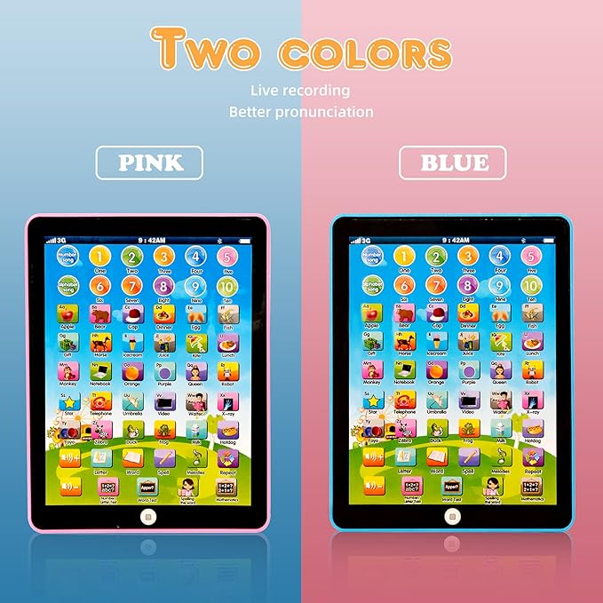 Kids Tablet -Learning Pad,with 6 Games to Learn Music/Words/Learning Letters / Alphabet,Education Tablet for Kids for Boys & Girls 3 Years Up…
