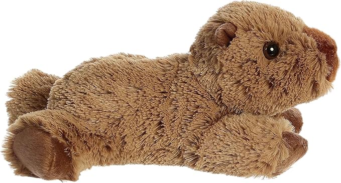 Aurora® Adorable Mini Flopsie™ Charlie Capybara™ Stuffed Animal - Mini Companions Ready for Playful Adventures - for Kids All Ages, Toddlers, Adults, and Families - Brown 9 Inches
