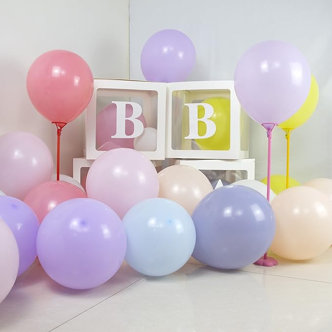 Pastel Balloons 100 Pack 12 inch Pastel Colors Latex Party Balloons for Birthday Rainbow Party Baby Shower Wedding Decorations