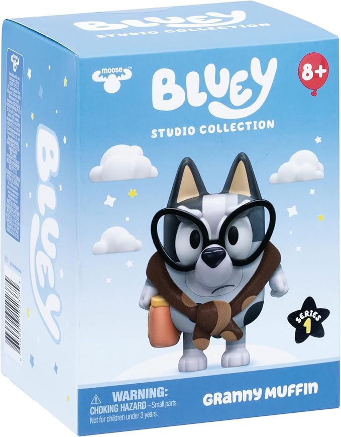 Bluey Studio Collector Figure – Granny Muffin (4" or 10.2 cm), Inspired by Iconic Episode, Premium Detailing, Special Finish. 6 to Collect, Connect, and Display