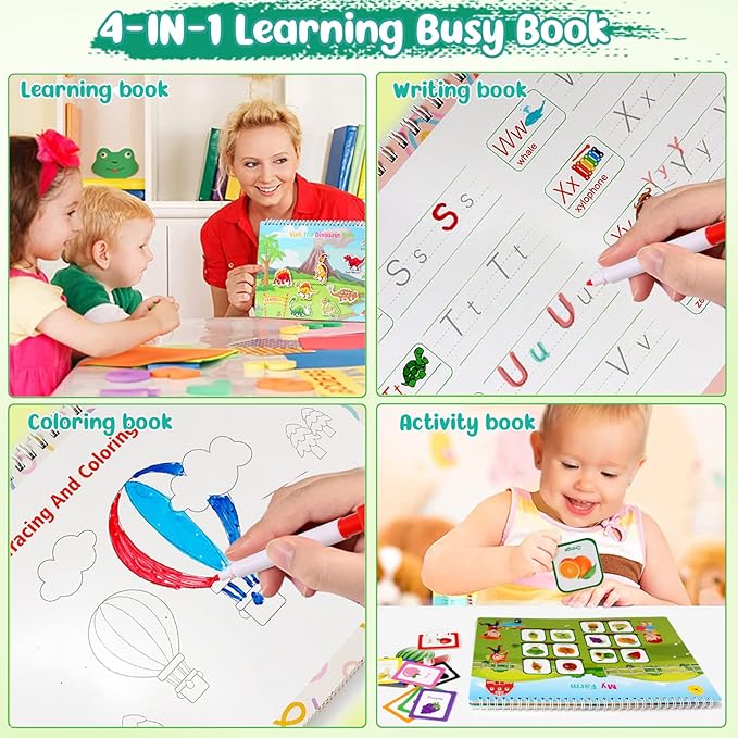 TFS TOP · FANS Montessori Toys for Toddler Busy Book: Preschool Learning Activities 3 4 5 Year Old Boys Girls Kids Gifts