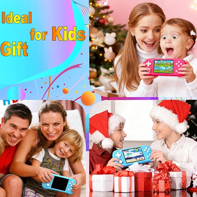 Handheld Game for Kids with 3.5'' IPS Screen 139 Preloaded 32 Bit Electronic Video Games, Portable Rechargeable Gaming Player Toy for Boys Girls Seniors Gift (Parrot Green)