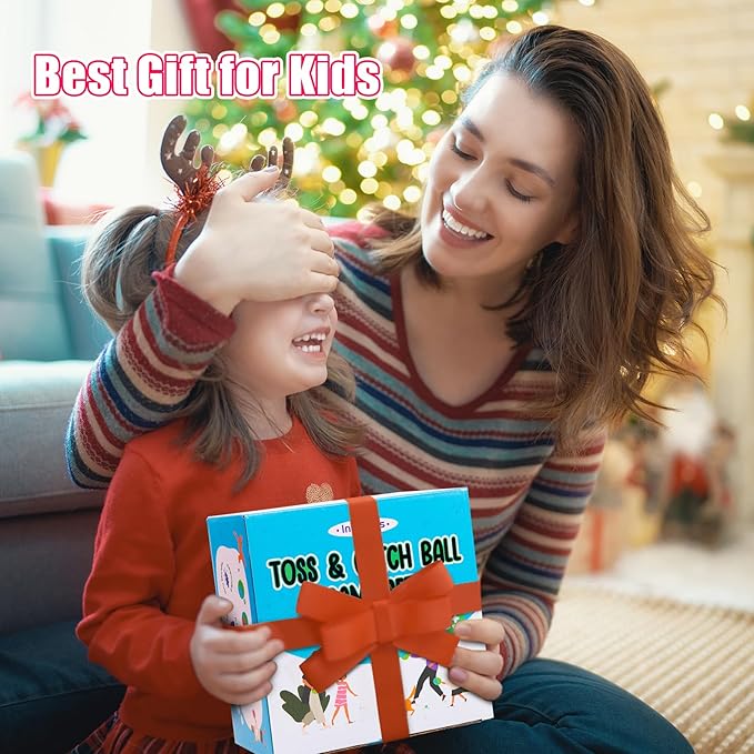 Toss and Catch Ball Game - Ideal Outdoor Beach, Pool & Yard Toy for Toddlers and Kids Ages 4, 5, 6, 7, 8+, Perfect for Boys Girls - Great Birthday Gift & Stocking Stuffers