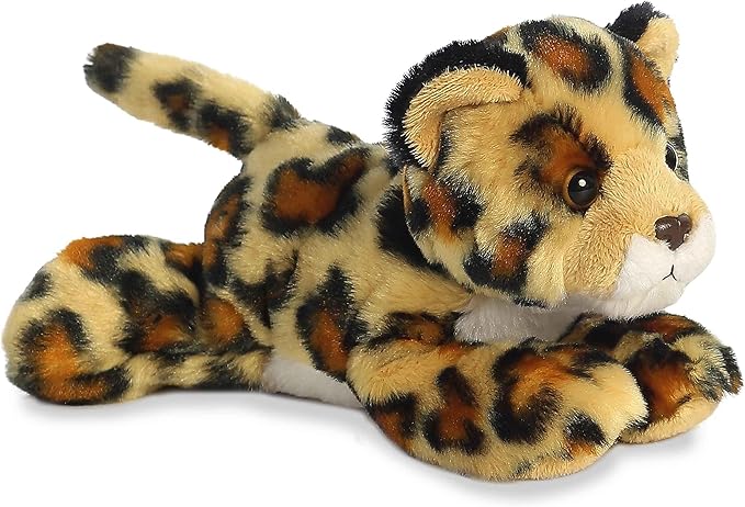Aurora® Adorable Mini Flopsie™ Amazon Jaguar™ Stuffed Animal - Mini Companions Ready for Playful Adventures - for Kids All Ages, Toddlers, Adults, and Families - Brown 8 Inches