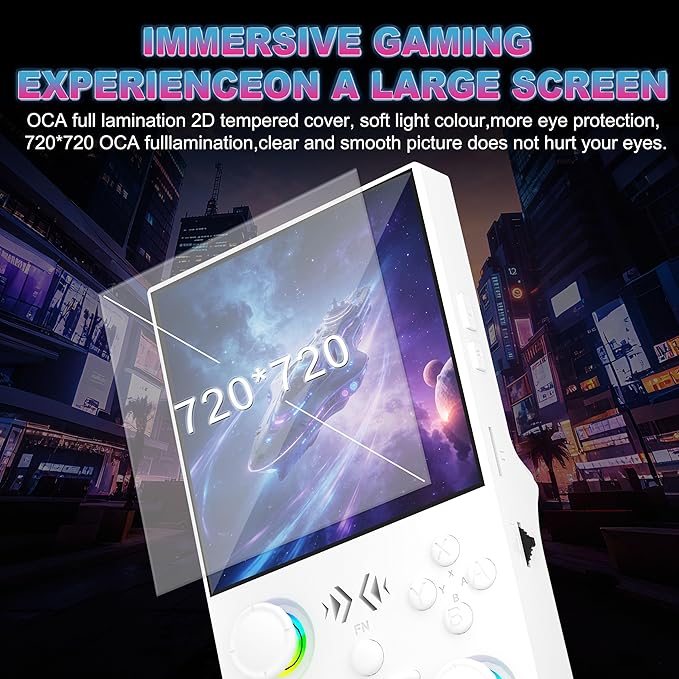 XF40V Retro Gaming Console and Handheld Game Console Pack, 4.0'' IPS Linux System, 64G TF Card & 20000+ Preloaded Classic Games, Portable Retro Game Device