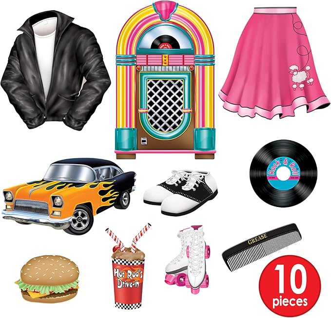 Beistle 50's Cutouts Party Accessory