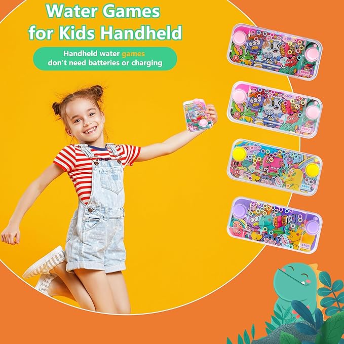 8 Pcs Handheld Water Games 80s 90s Nostalgic Multicolor Ring Toss Game for Birthday Children's Day Party Favors Gift Bag Fillers Stocking Stuffers