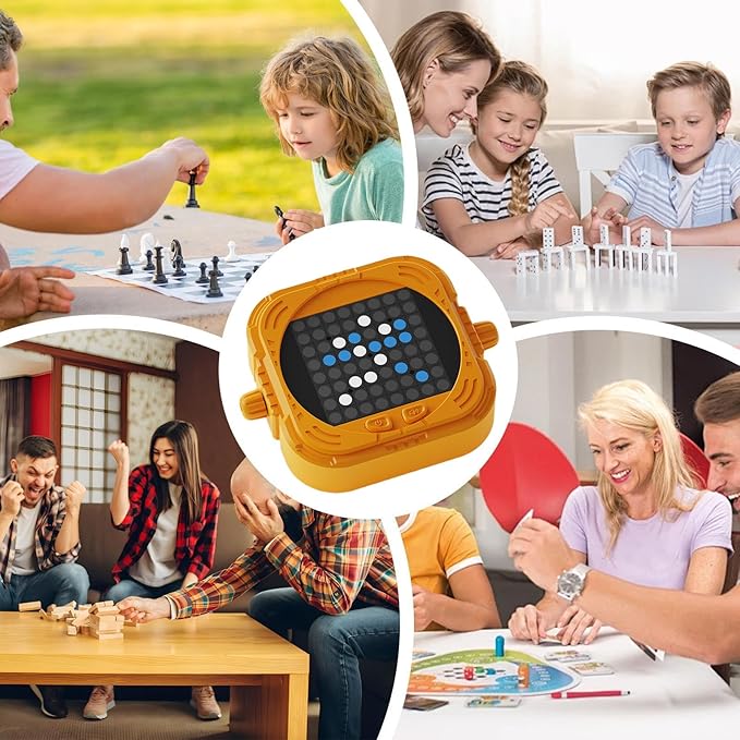 Electronic Strategy Board Game - AI Electronic Toy,Five in a Row Logic Puzzle Board Game | for Kids Adults Road Trip Camping Party Travel