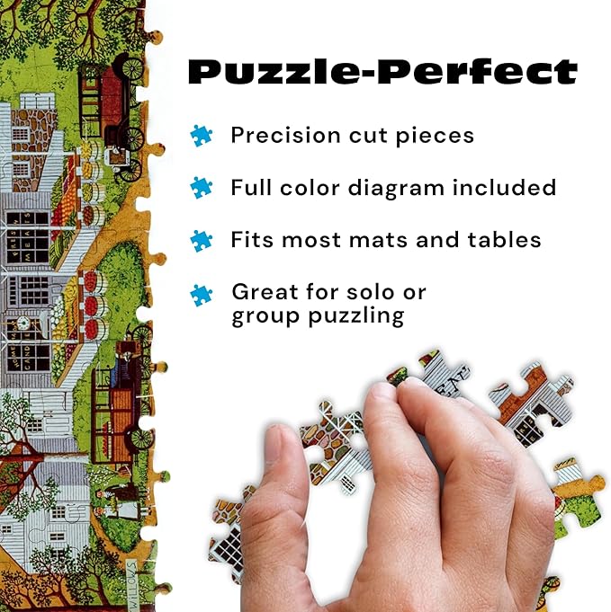 Buffalo Games Oversize Puzzle – Budzen’s by Charles Wysocki – 300-Piece Large Jigsaw Puzzle for Adults, Full Color Poster, Made in USA