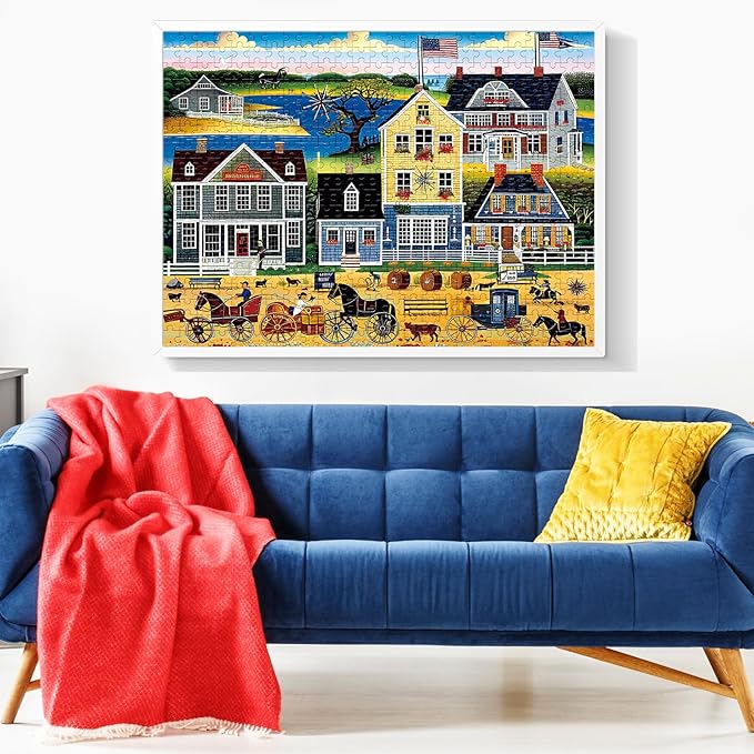 500 Pieces Puzzle for Adults, Fall Puzzle, Autumn Jigsaw Puzzle for Adults, Challenging Game Home Decor Birthday Party Gift Toy for Adults Kids Seniors 20.5×15 in