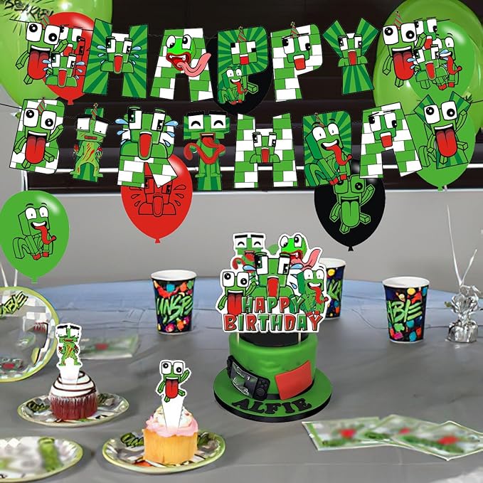Unspeak-able Party Decorations,Birthday Party Supplies For Unspeak-able Party Supplies Includes Banner - Cake Topper - 12 Cupcake Toppers - 18 Balloons