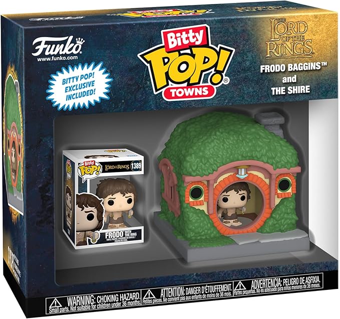 Funko Bitty Pop! Town: Lord of the Rings - Frodo Baggins with the Ring and the Shire - Collectable Vinyl Figure - Gift Idea - Official Merchandise - Toys for Kids & Adults - For Collectors and Display