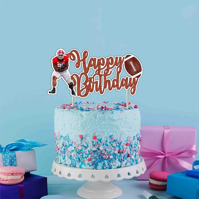 Baseball Happy Birthday Cake Topper – Sports Theme Cake Decoration for Birthday Celebration, Baseball Inspired Dessert Topper for Party Cakes, Table Display Styling, Sports Event Setup.