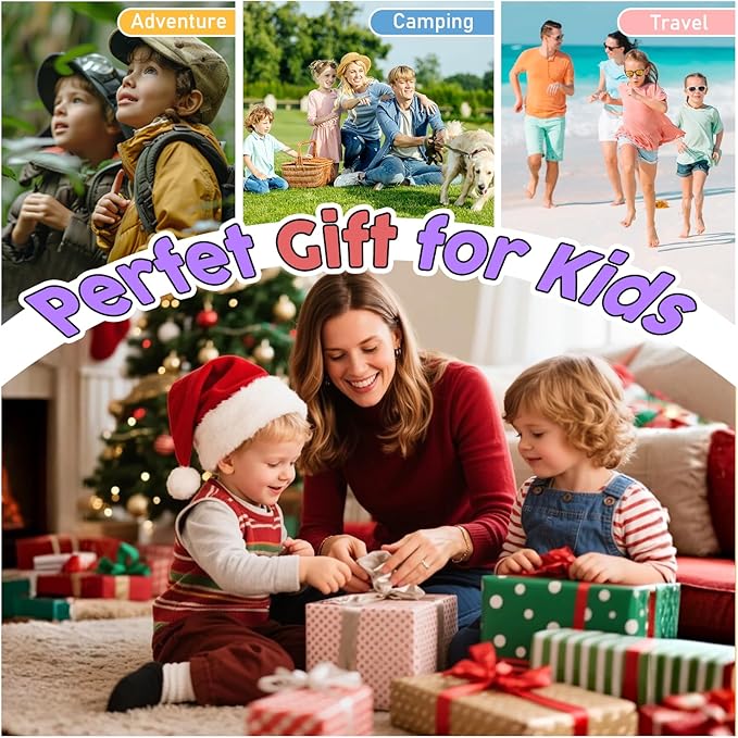Lapare Video Walkie Talkies for Kids, Rechargeable 2-Way Radio with HD Color Screen, Real-time Video Toys for Girls, Kids Outdoor Camping Hiking, Birthday Gifts